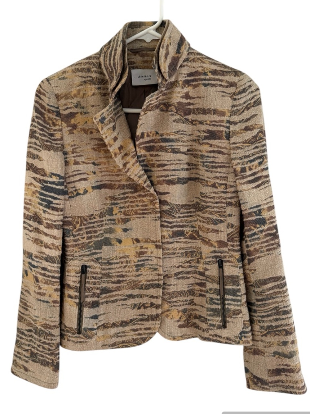Akris Punto Textured Linen Jacket Size 4